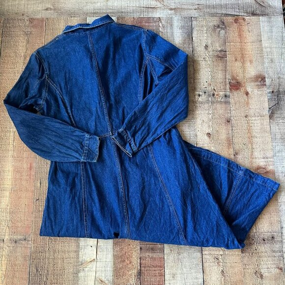 Blue J. Womens size Medium Denim Long Button-Up Midi Length Dress - Picture 7 of 7